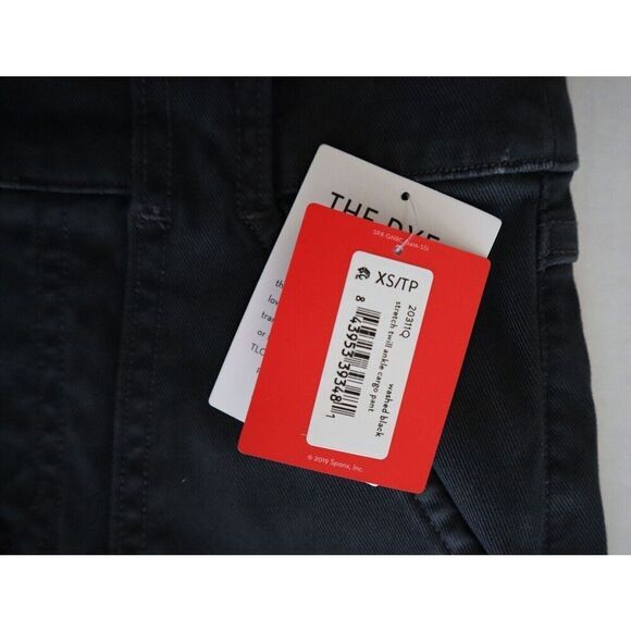 Spanx 20311Q Women's Sz XS Washed Black Stretch Twill Ankle Cargo Pants - Picture 6 of 9
